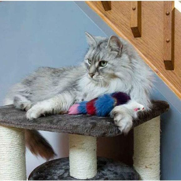 Iconic Pet Set of 2 Fur Weasel Toy with Squeaker for Pets, Best Pet Play Toy - Picture 6 of 8